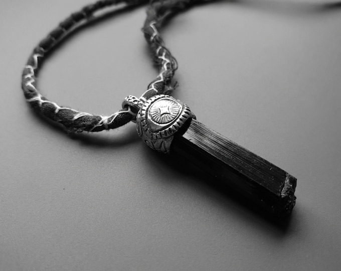 Raw Black Tourmaline Protection Necklace