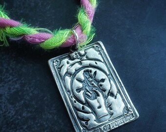 Wheel of fortune Tarot pendant