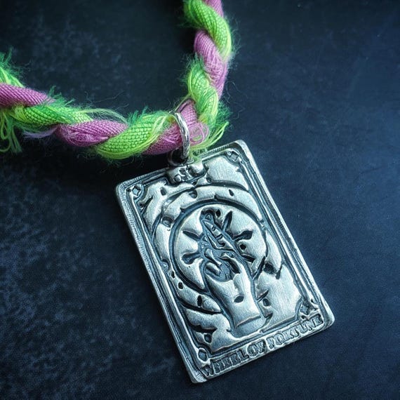 Wheel of fortune Tarot pendant