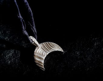 Crescent Moon Silver Necklace