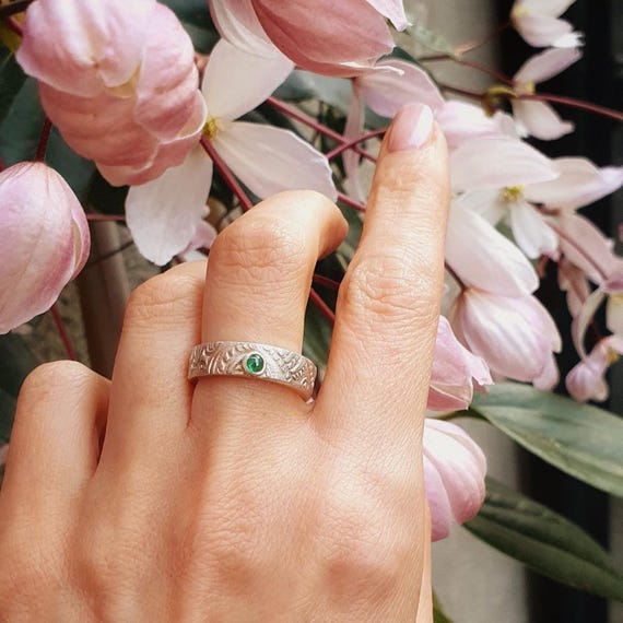 Green Cubic Zirconia Ring