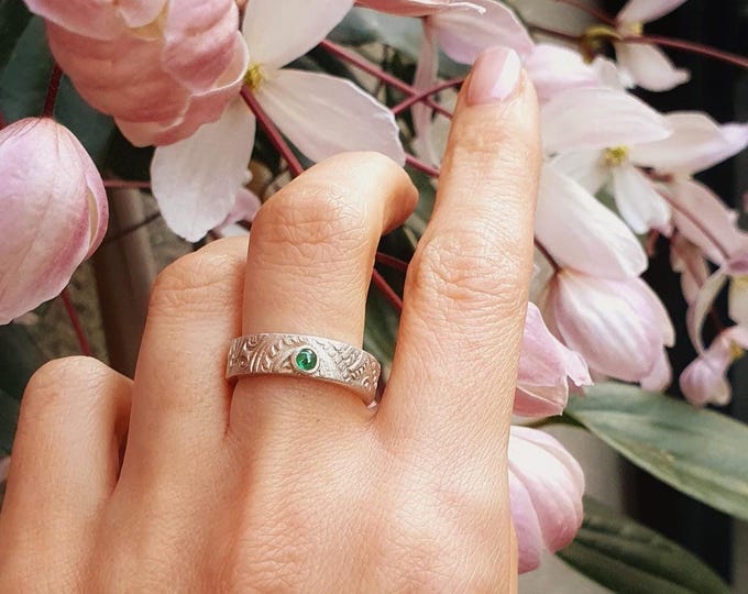 Green Cubic Zirconia Ring