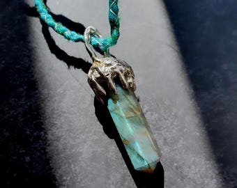 Flashy Labradorite Point Pendant