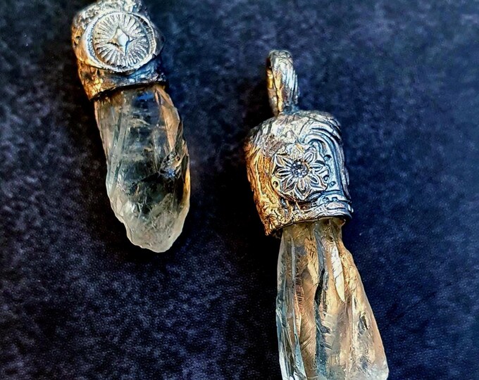 Green Amethyst Point Necklace