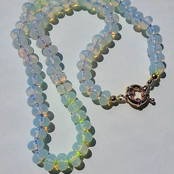 Opalite Hand Knotted Necklace