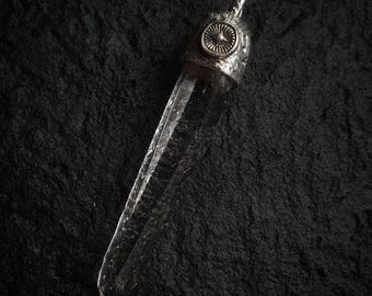 Evil eye and Starbrary Quartz pendant