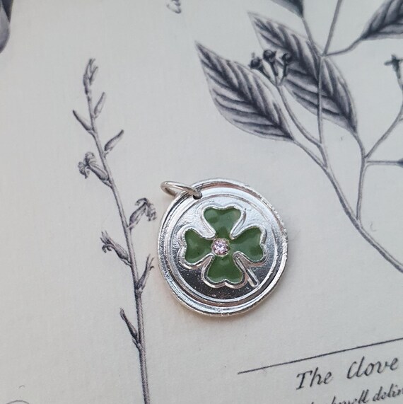 Wax Seal Clover necklace