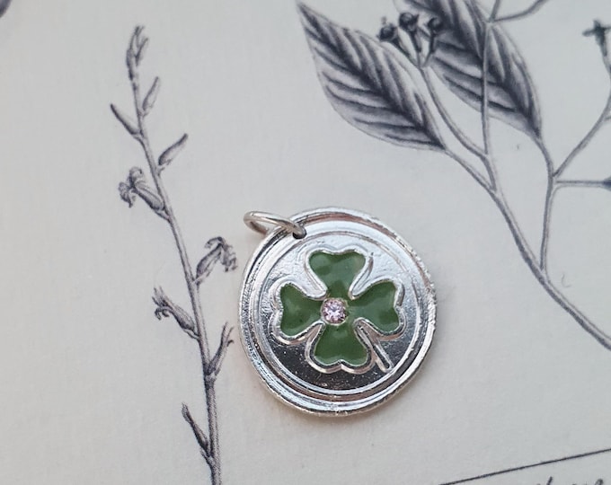 Wax Seal Clover necklace