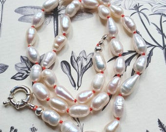 Hand Knotted Pearl Necklace