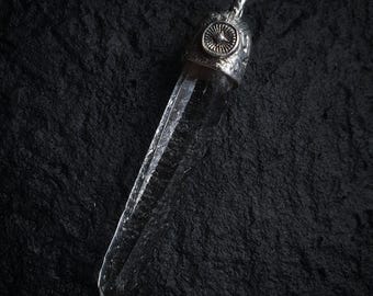 Evil eye and Starbrary Quartz pendant