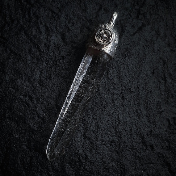 Evil eye and Starbrary Quartz pendant
