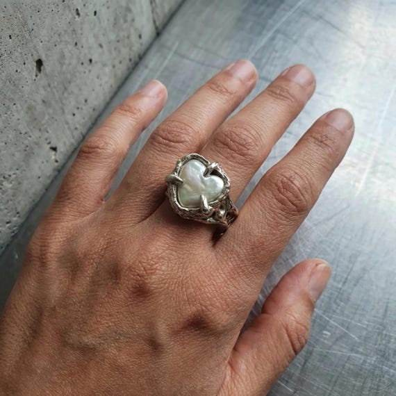 Heart Pearl Ring