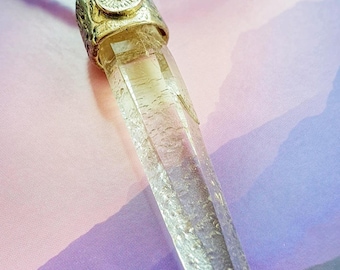 Evil eye and Starbrary Quartz pendant