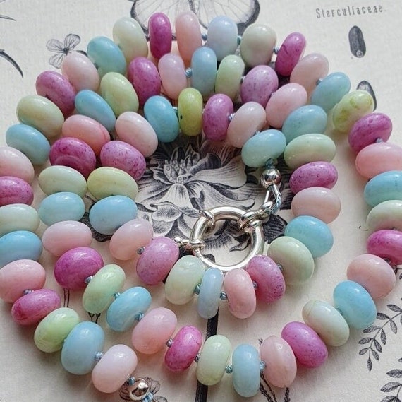 Candy Necklace Beads, Pastel Candy Beads for Jewelry Making, Rondelle Beads  for Bracelet, Necklace
