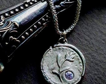 Silver Flower Pendant Necklace