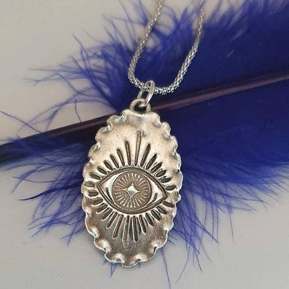 Evil Eye Solid Silver Pendant