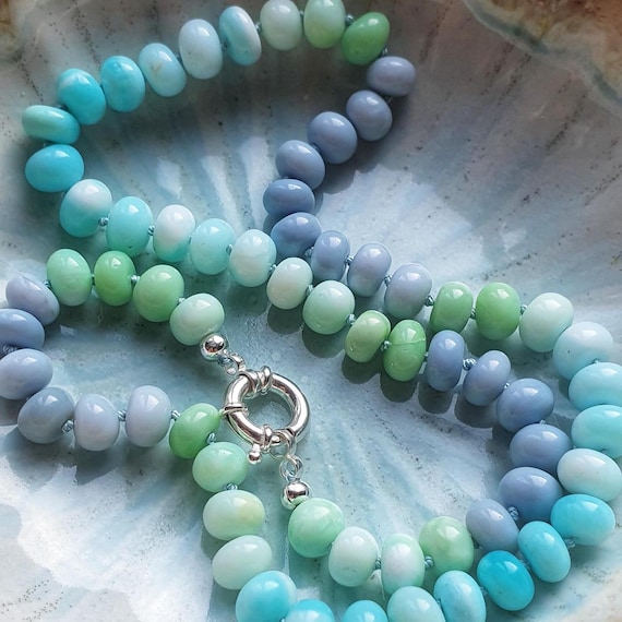 Green Blue Opal Necklace