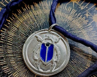 Enamel Scarab Pendant