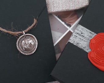 Antique style Rose pendant