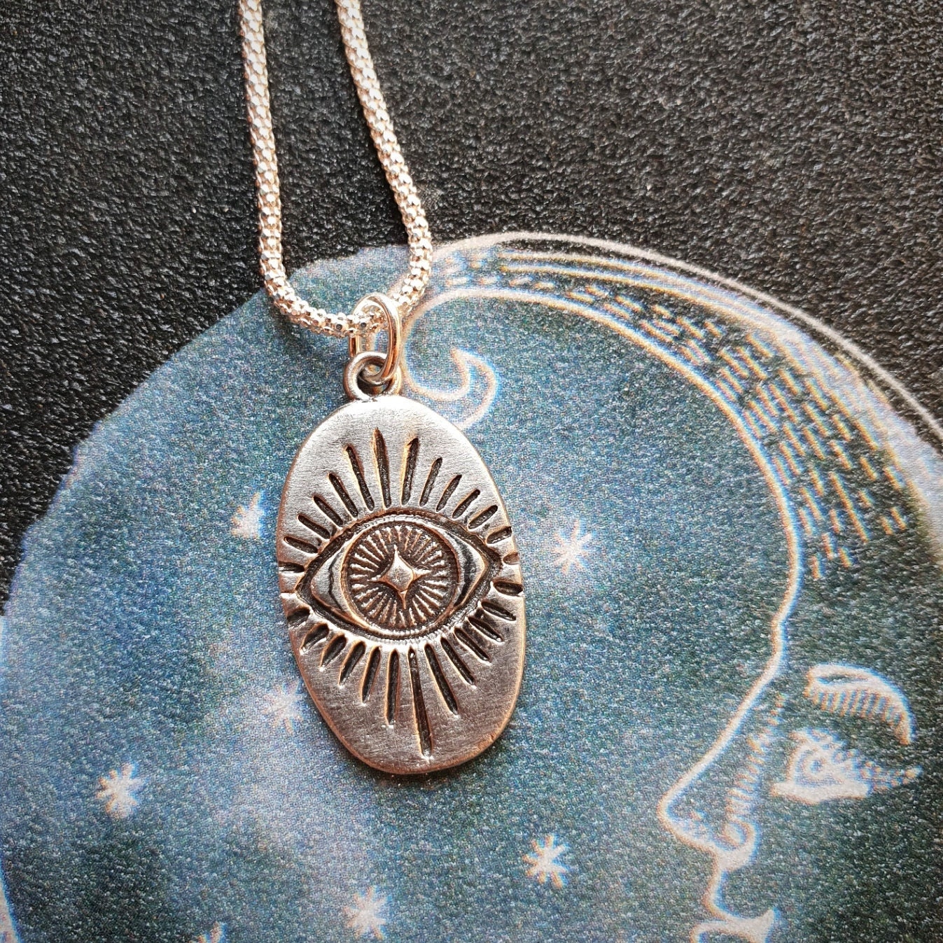 Evil Eye Protection Amulet Necklace Solid Silver Artisan Etsy evil-eye-protection-amulet-necklace-solid-silver-artisan-etsy