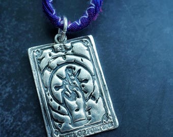 Wheel of fortune Tarot pendant
