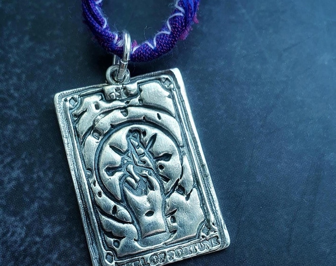 Wheel of fortune Tarot pendant