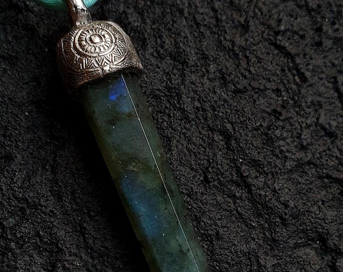 Labradorite and Evil Eye Protection Pendant