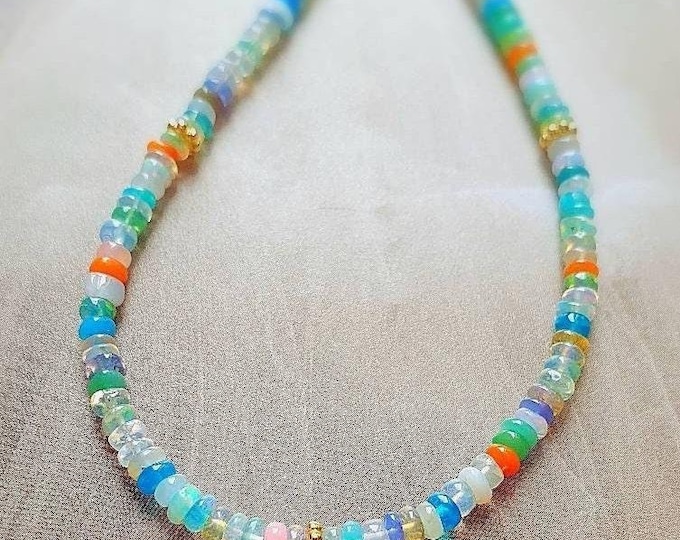 Rainbow Opal Choker