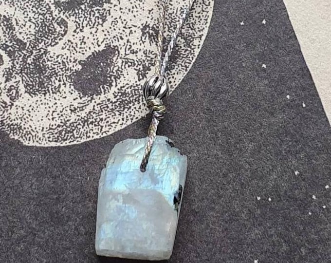 Raw Moonstone necklace