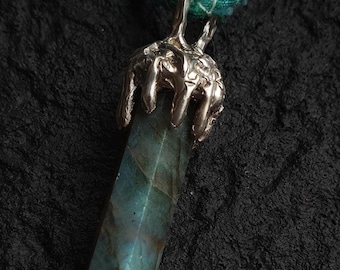 Flashy Labradorite Point Pendant