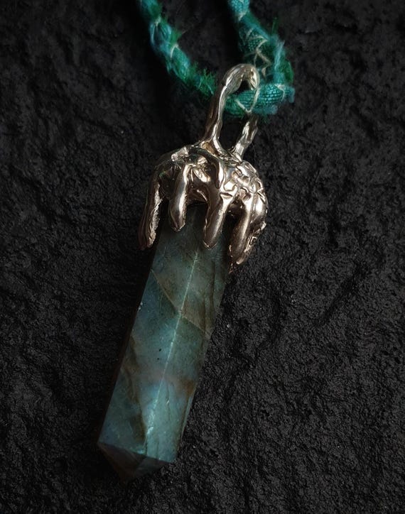 Flashy Labradorite Point Pendant