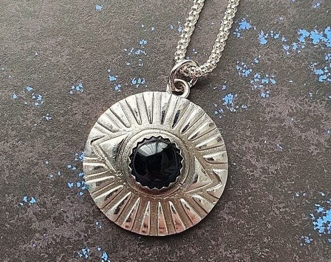 Evil Eye protection amulet with black Onyx
