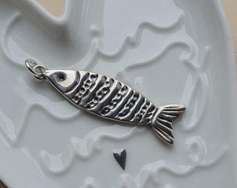 Silver Sardine pendant