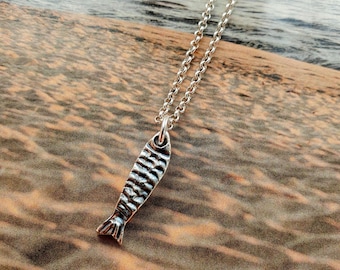Sardines Fish charm necklace