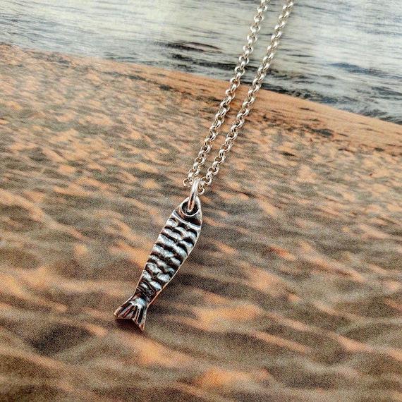Sardines Fish charm necklace