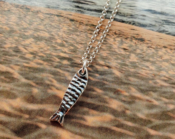 Sardines Fish charm necklace