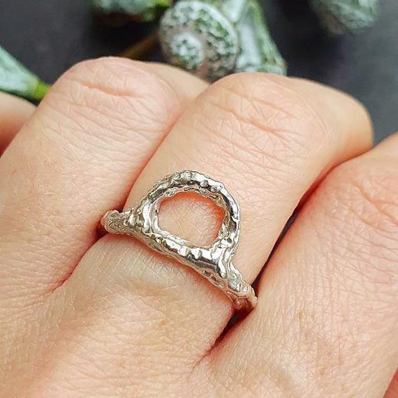 Half Circle Silver Stacking Ring