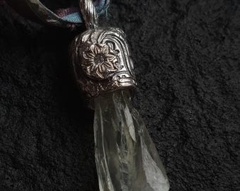 Green Amethyst Point Necklace