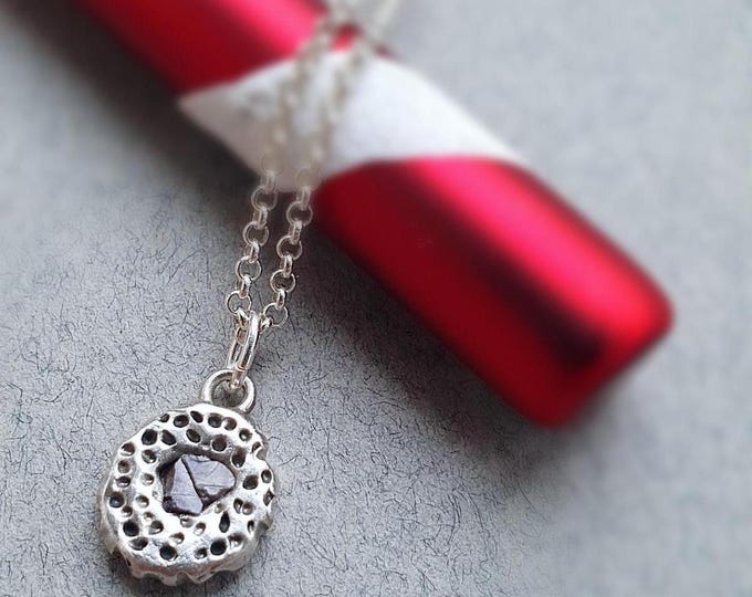 Raw Sapphire Pebble Necklace