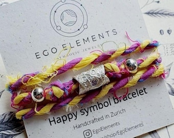 Artisan silk bracelet