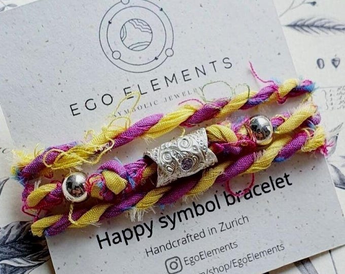 Artisan silk bracelet