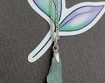 Raw Aquamarine pendant
