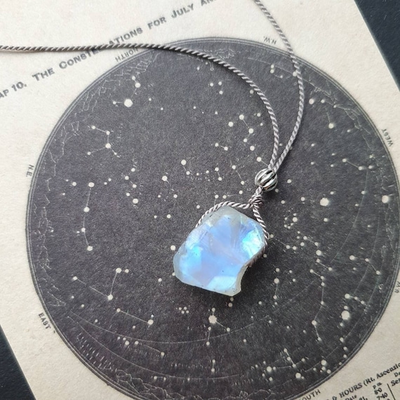 Raw Moonstone necklace