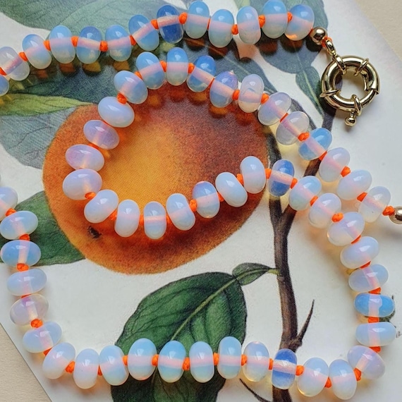 Summer Opalite Hand Knotted Necklace