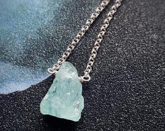 Raw Aquamarine Necklace