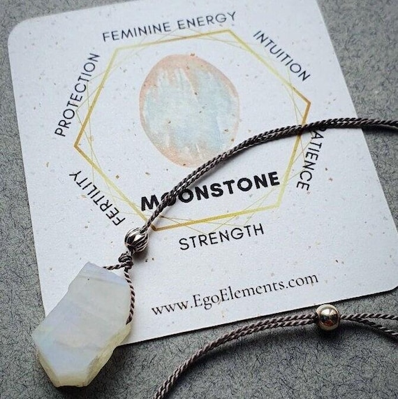 Raw Moonstone necklace