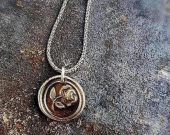 Antique style Rose pendant