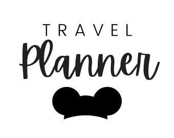 DIGITALLY EDITABLE Travel Planner (8.5" x 11") Ear Hat Design
