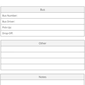 School Information Printable Binder (A4 Size) - Etsy
