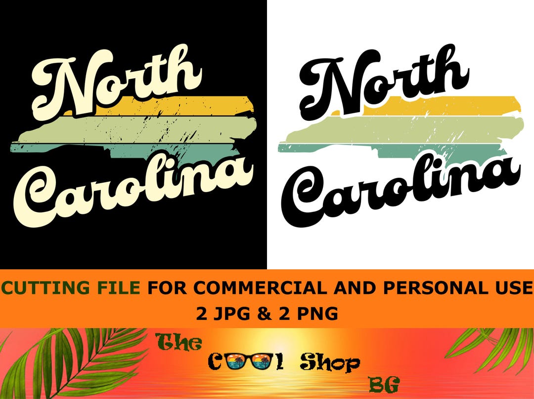 Retro North Carolina Vintage Sublimation Png, North Carolina Sunset Png ...